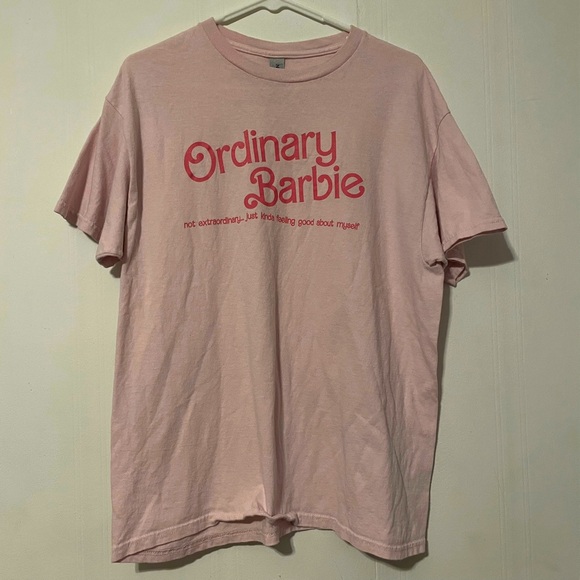 Ordinary Barbie Pink Graphic Short Sleeve T Shirt Barbie Movie - Picture 1 of 3